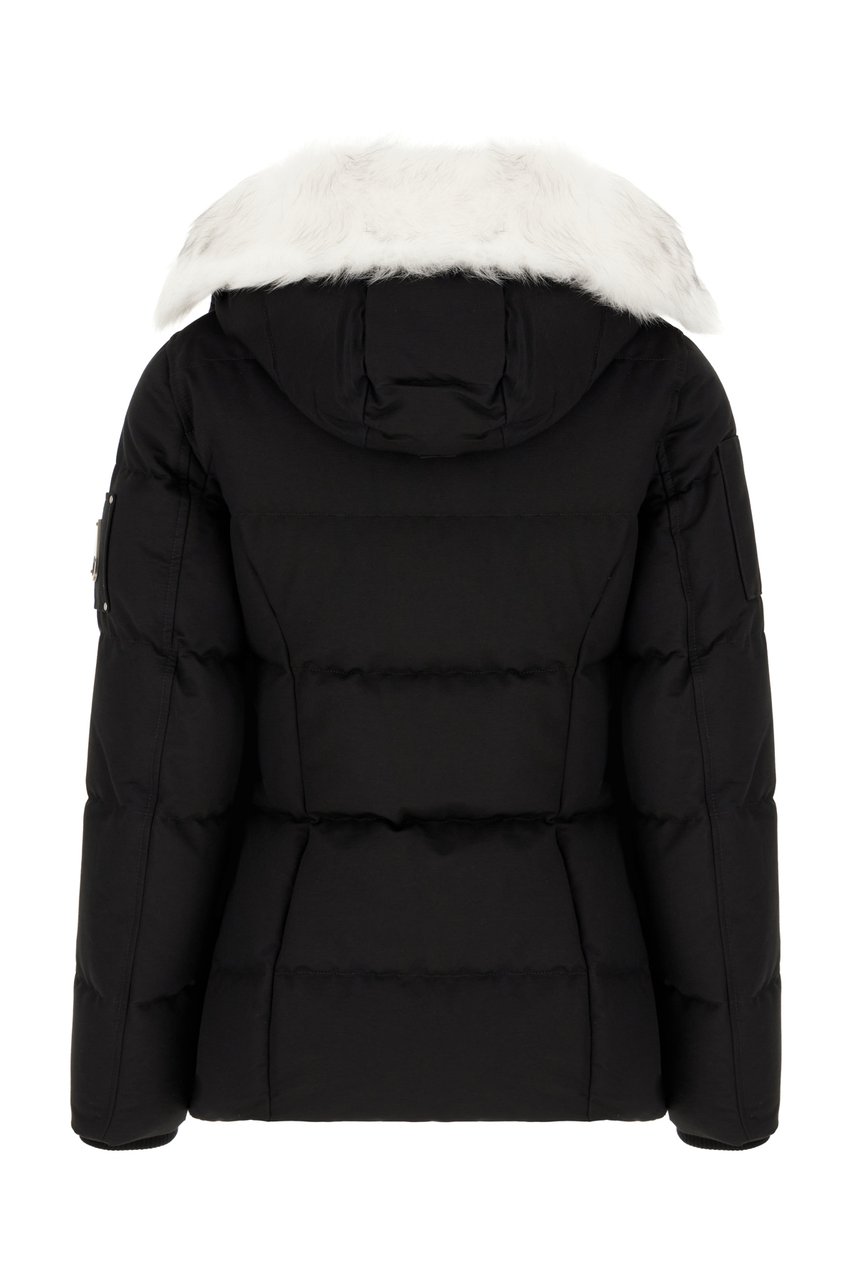 Moose Knuckles Moose Knuckles Black cotton blend down jacket Zwart