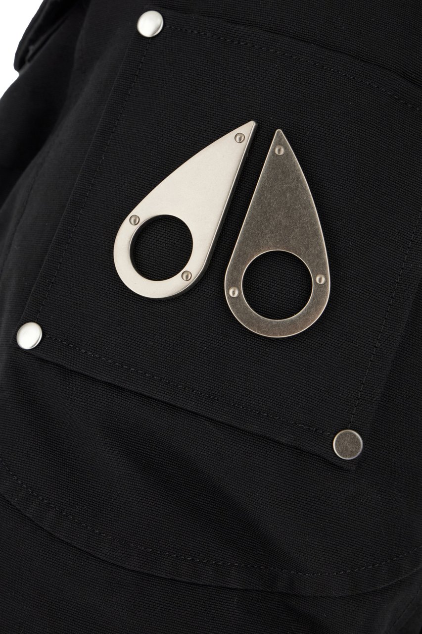 Moose Knuckles Moose Knuckles Black cotton blend down jacket Zwart