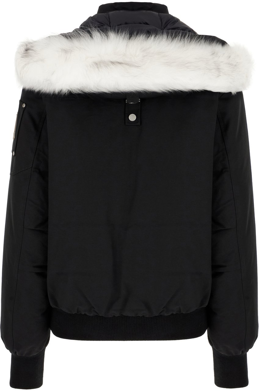 Moose Knuckles Moose Knuckles Black cotton blend down jacket Zwart