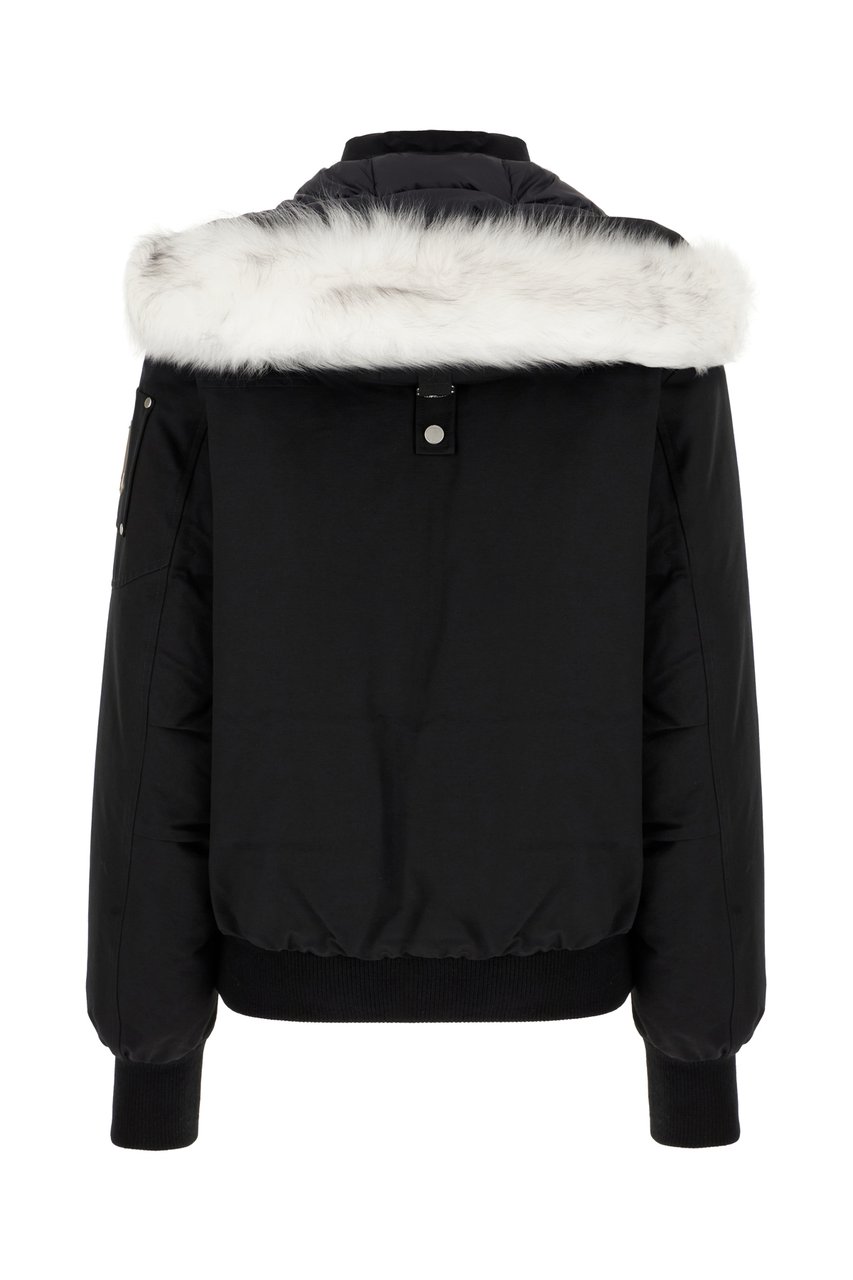 Moose Knuckles Moose Knuckles Black cotton blend down jacket Zwart