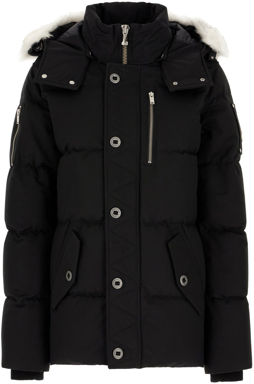 Moose Knuckles Moose Knuckles Black nylon down jacket Zwart