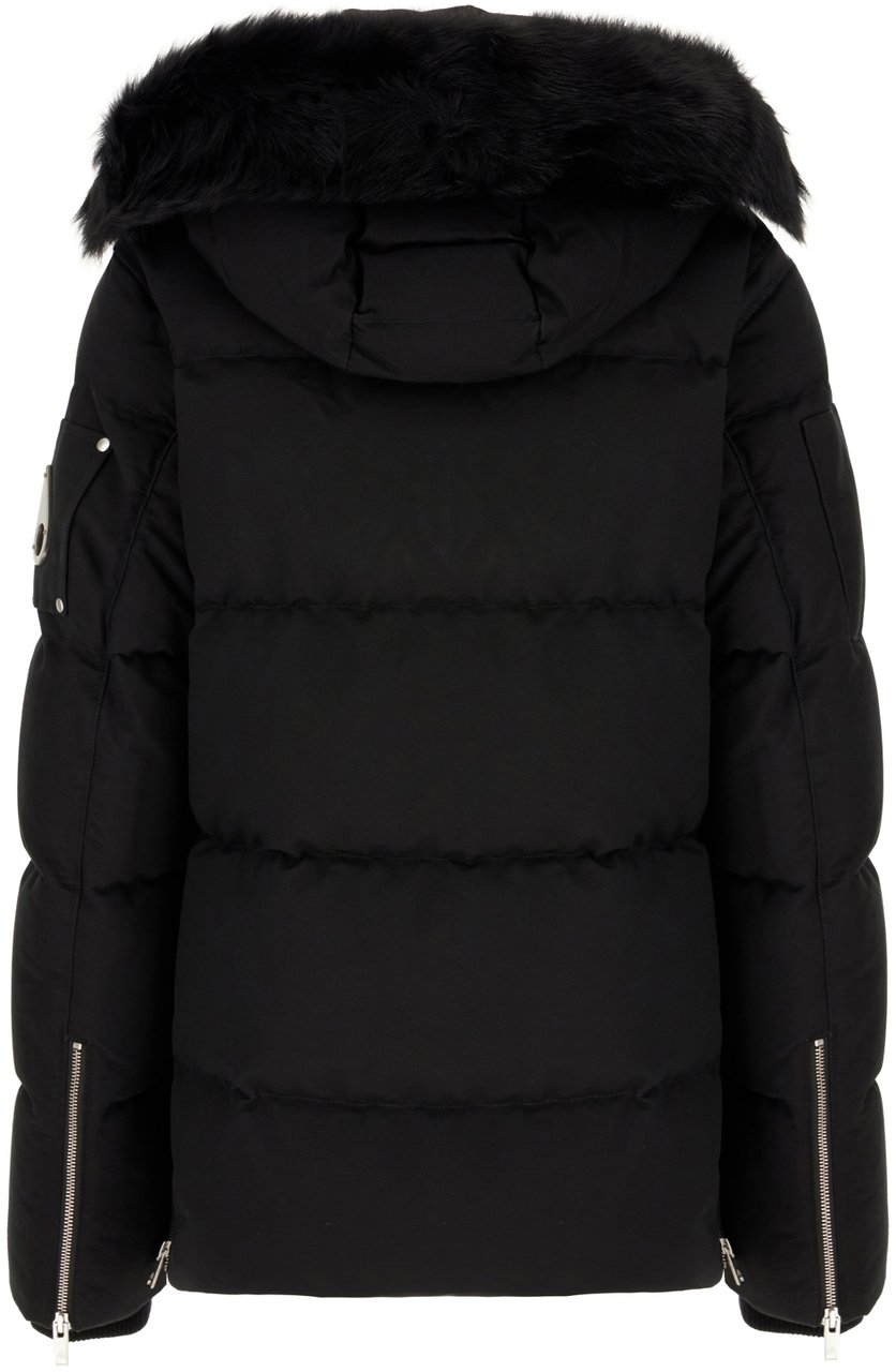Moose Knuckles Moose Knuckles Black cotton blend down jacket Zwart