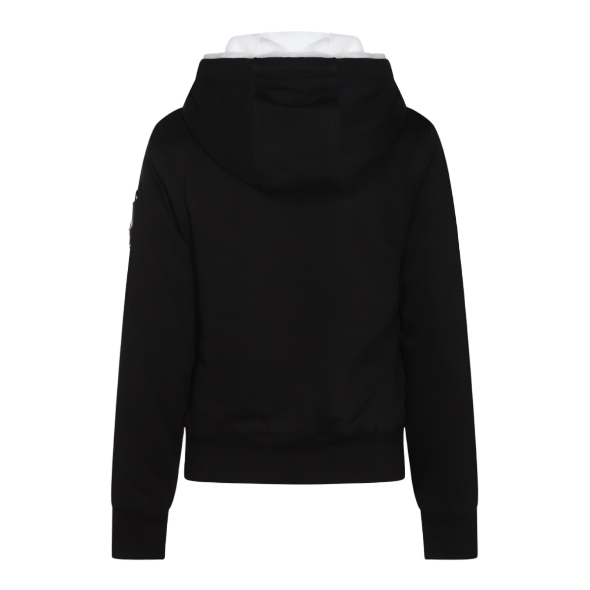 Moose Knuckles Black Cotton Blend Sweatshirt with Removable Inner Insert Zwart