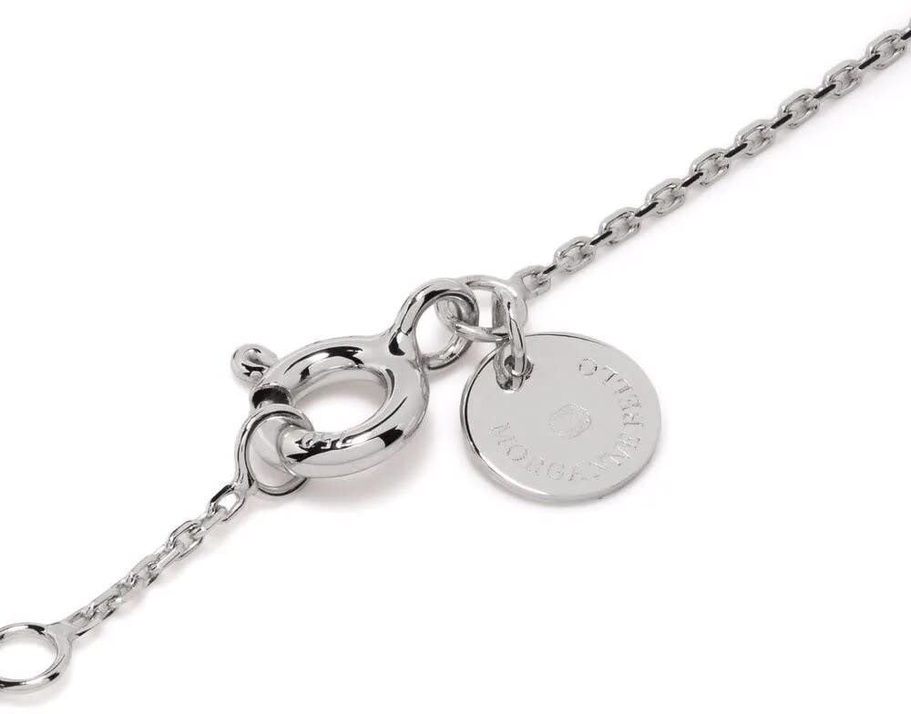 Morganne Bello Armband 1012W100 18k Witgoud Clover met 0,041crt G SI Diamant 14-17cm Zilver