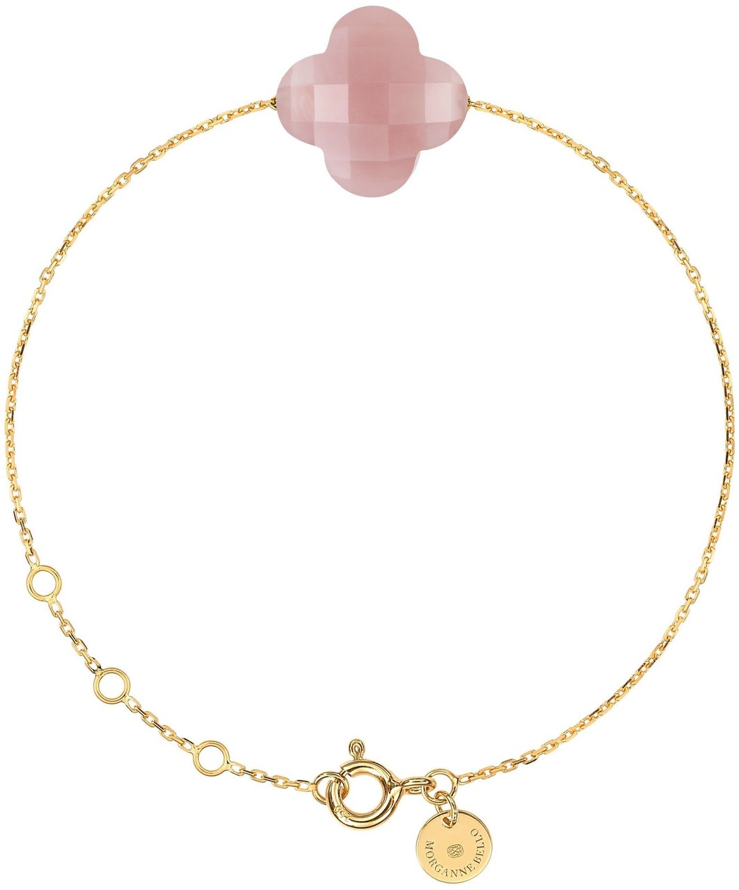 Morganne Bello Armband 1012YB145 18k Geelgoud met Quartz Guava 14-17cm Goud