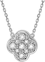 Morganne Bello Collier 1013W100 18k Witgoud 0.12crt G SI Briljant geslepen Diamant 42cm Zilver