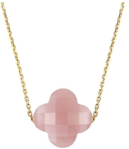 Morganne Bello Collier 1013YB145 18k Geelgoud Quartz Guava Clover 42cm Goud
