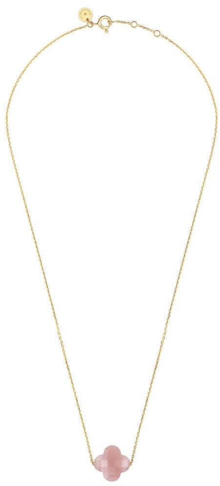 Morganne Bello Collier 1013YB145 18k Geelgoud Quartz Guava Clover 42cm Goud
