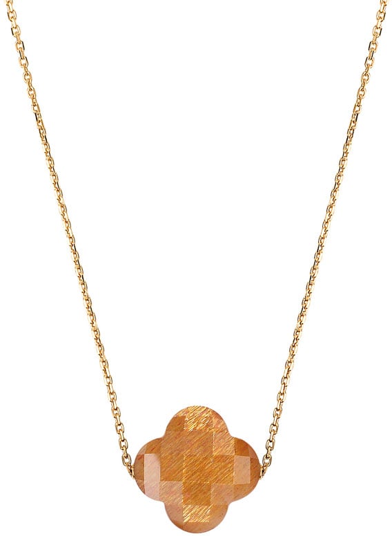 Morganne Bello Collier 1013YB180 18k Geelgoud Golden Sunstone Clover 43-45cm Goud