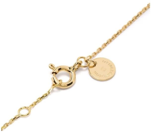 Morganne Bello Collier 1013YB1B115 18k Geelgoud Black Onyx Clover 42cm Goud