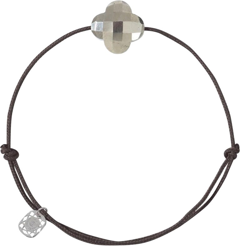 Morganne Bello Armband 1015X07B146 Pyrite Clover met Chocolade Bruin Koort Bruin
