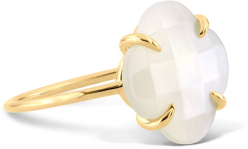 Morganne Bello Ring 7031YB111/54 18k Geelgoud Mother of Pearl Victoria Clover Maat 54 Goud
