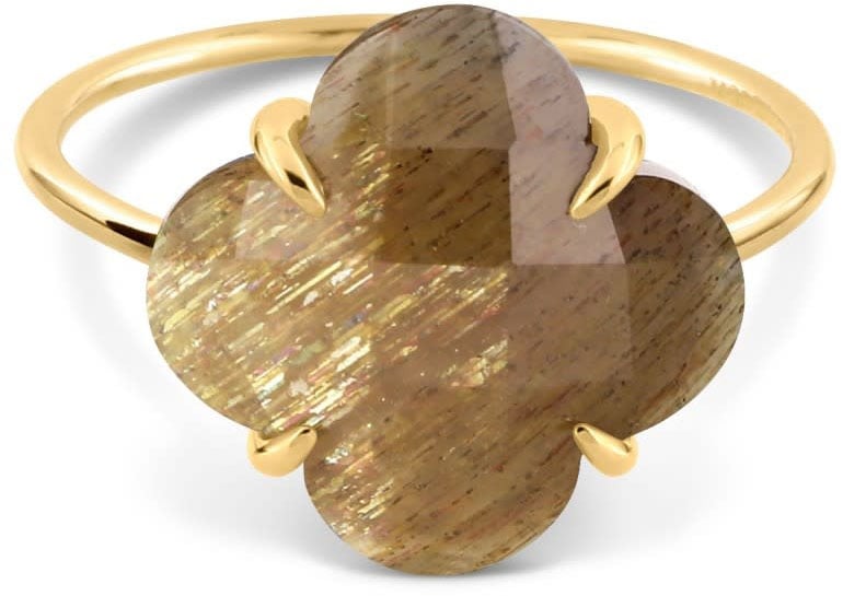Morganne Bello Ring 7031YB180/52 18K Geelgoud Victoria Sunstone Clover Maat 52 Goud
