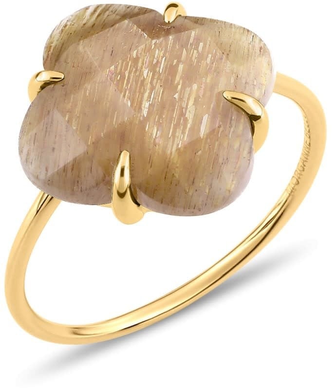 Morganne Bello Ring 7031YB180/52 18K Geelgoud Victoria Sunstone Clover Maat 52 Goud