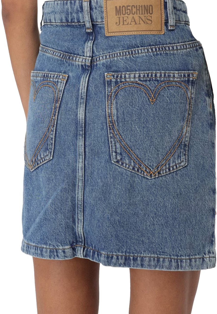 Moschino Skirts Denim Medio Blauw