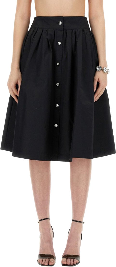 Moschino Poplin Skirt Zwart