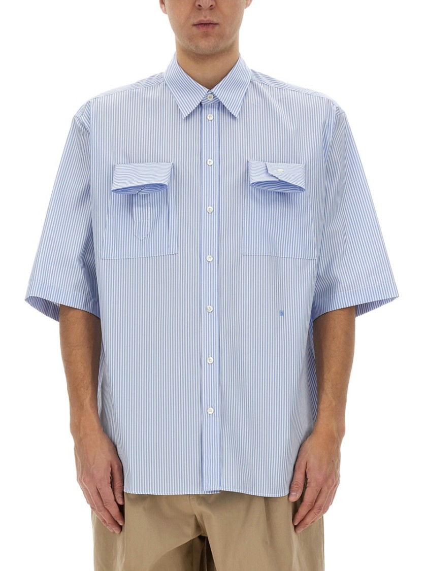 Moschino Cuff "Details" Shirt Blauw