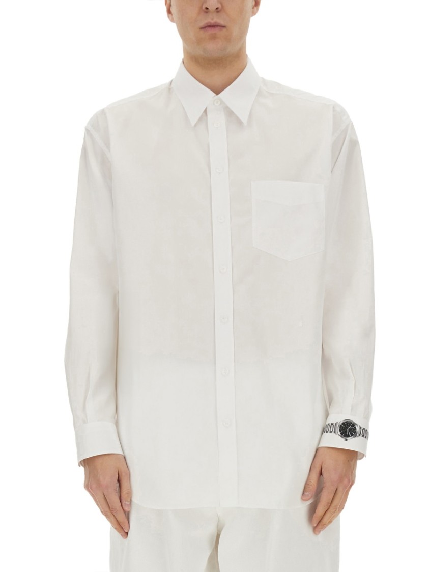 Moschino "Wristwatch Print" Shirt Wit