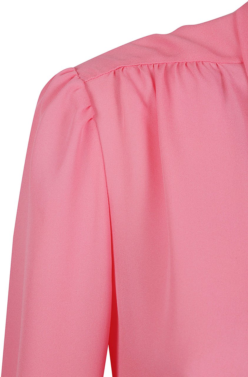 Moschino Fitted Fuchsia Shirt with Classic Collar Roze