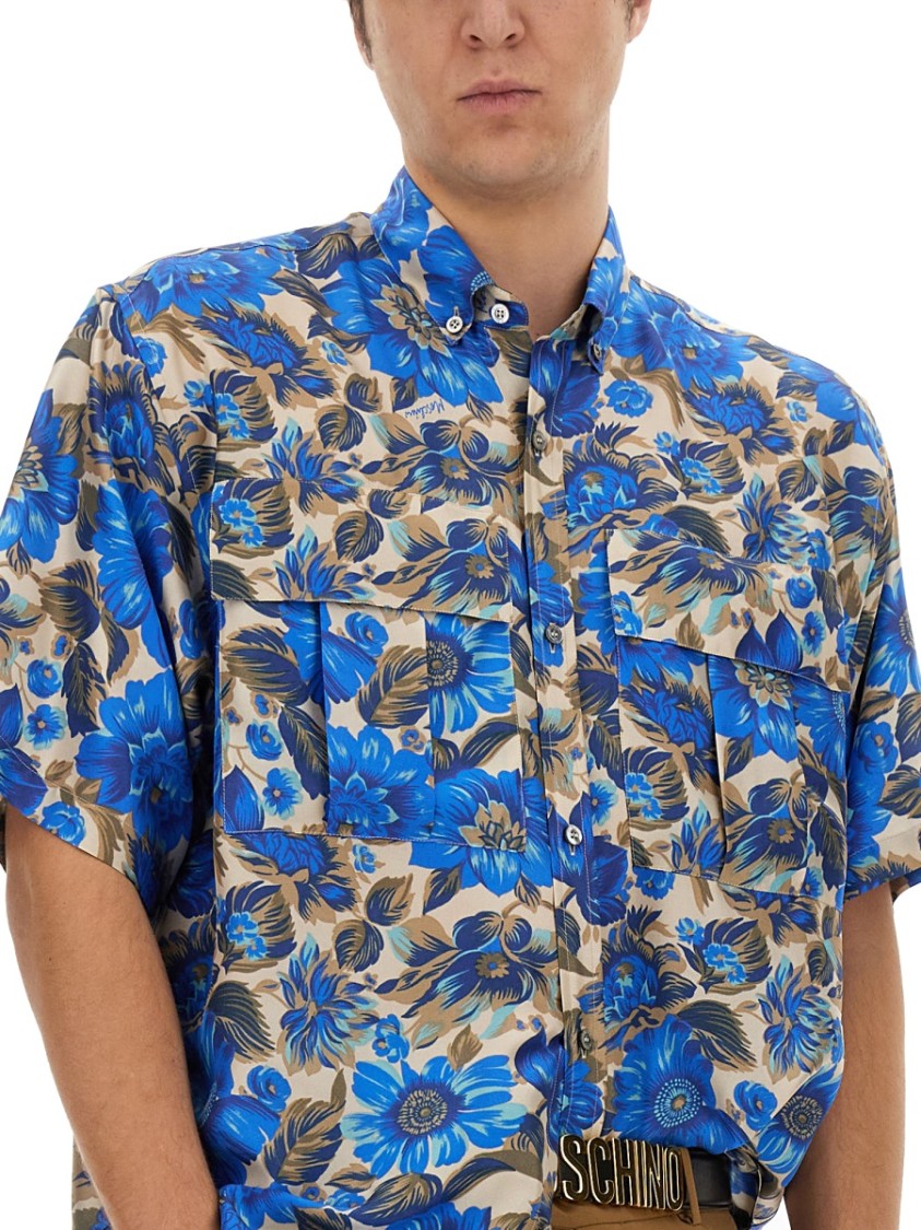Moschino Oversized Floral Print Shirt Divers