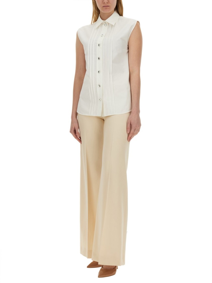 Moschino Sleeveless Poplin Shirt Wit