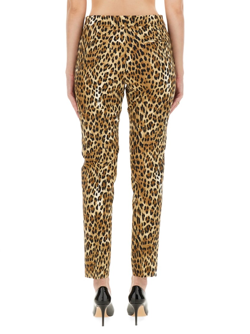 Moschino Pants With Animal Pattern Bruin