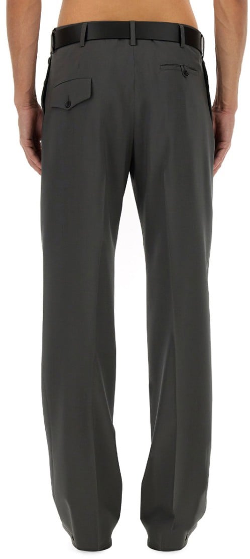 Moschino Tailored Grey Wool Pants Grijs