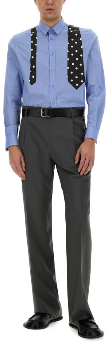 Moschino Tailored Grey Wool Pants Grijs