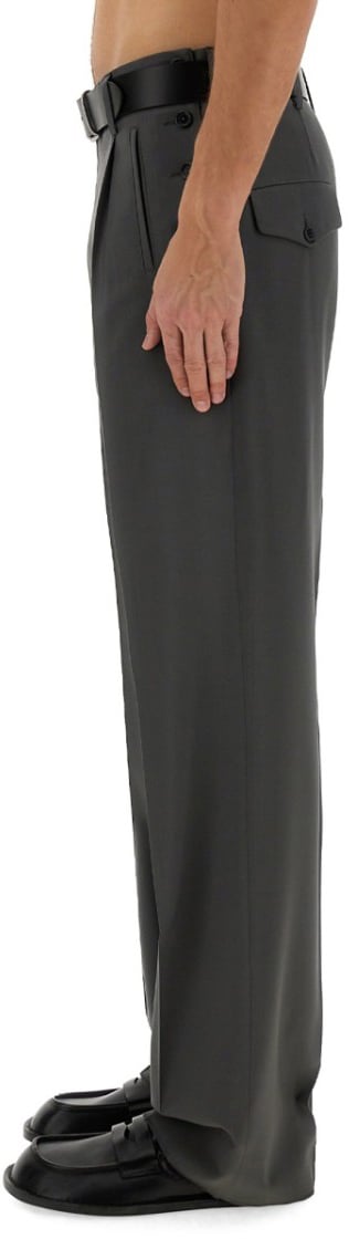 Moschino Tailored Grey Wool Pants Grijs