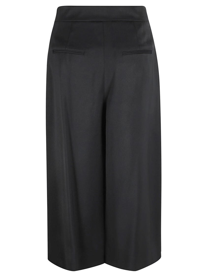 Moschino Wide-Leg Trousers With Gathered Waistband Zwart