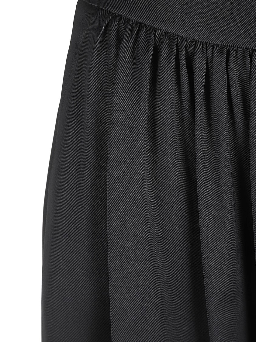 Moschino Wide-Leg Trousers With Gathered Waistband Zwart