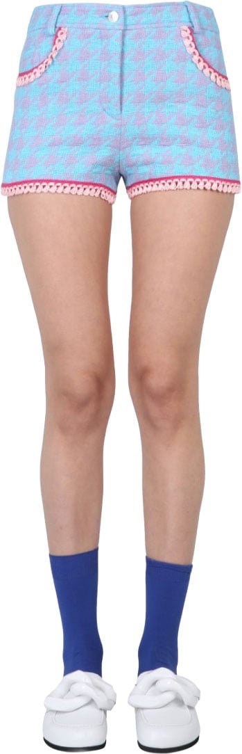 Moschino Houndstooth Shorts Neutraal