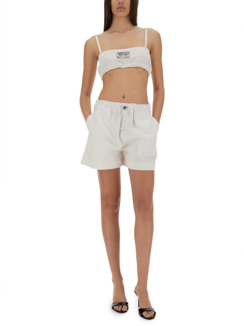 Moschino Wide Fit Cotton Shorts Wit
