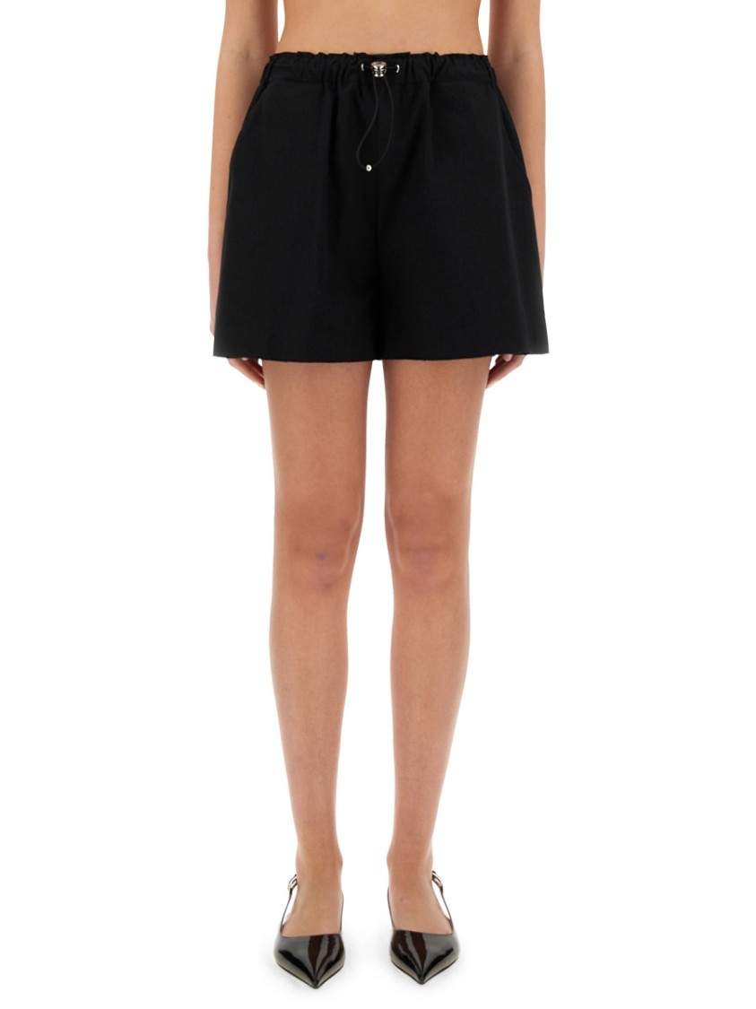 Moschino Wide-Fit Black Cotton Shorts Zwart