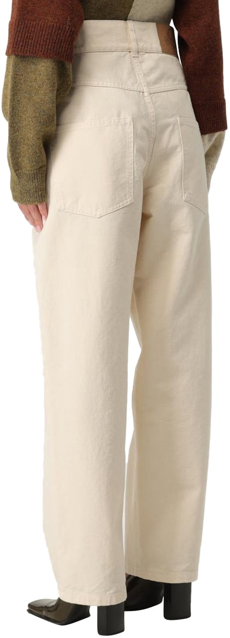 Moschino Trousers Ivory Wit