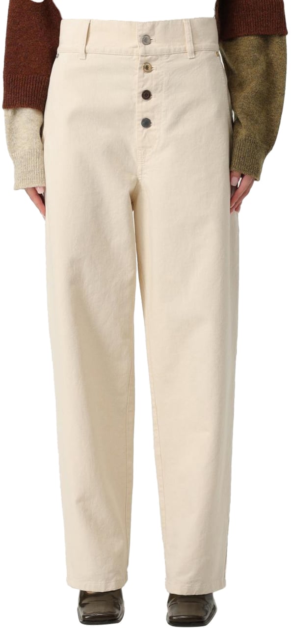 Moschino Trousers Ivory Wit