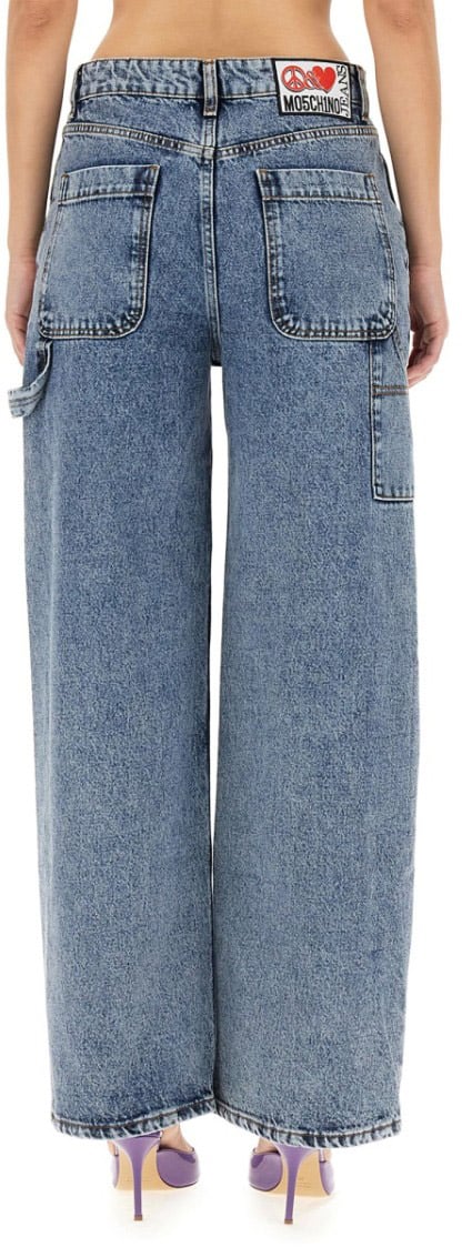 Moschino Jeans Wide Leg Blauw