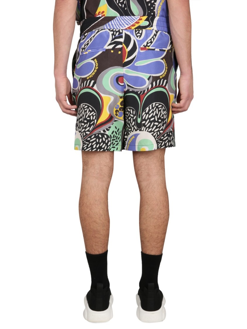 Moschino Psychedelic Print Bermuda Shorts Divers