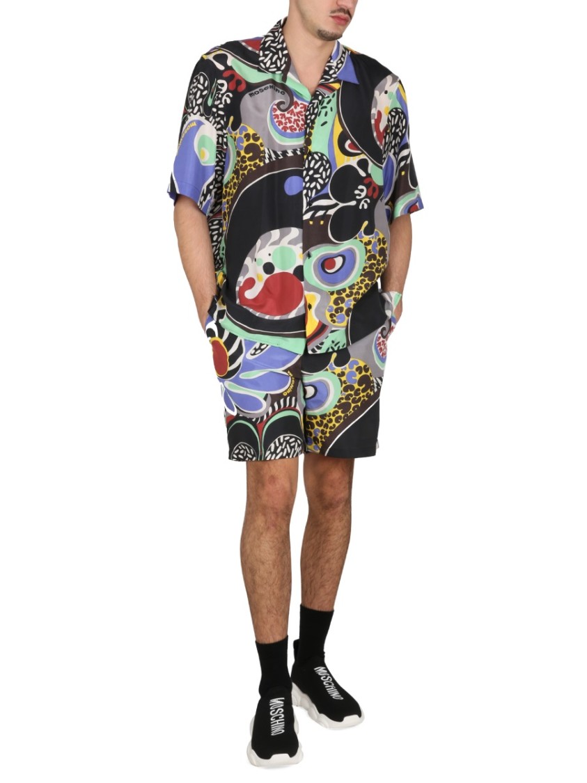 Moschino Psychedelic Print Bermuda Shorts Divers