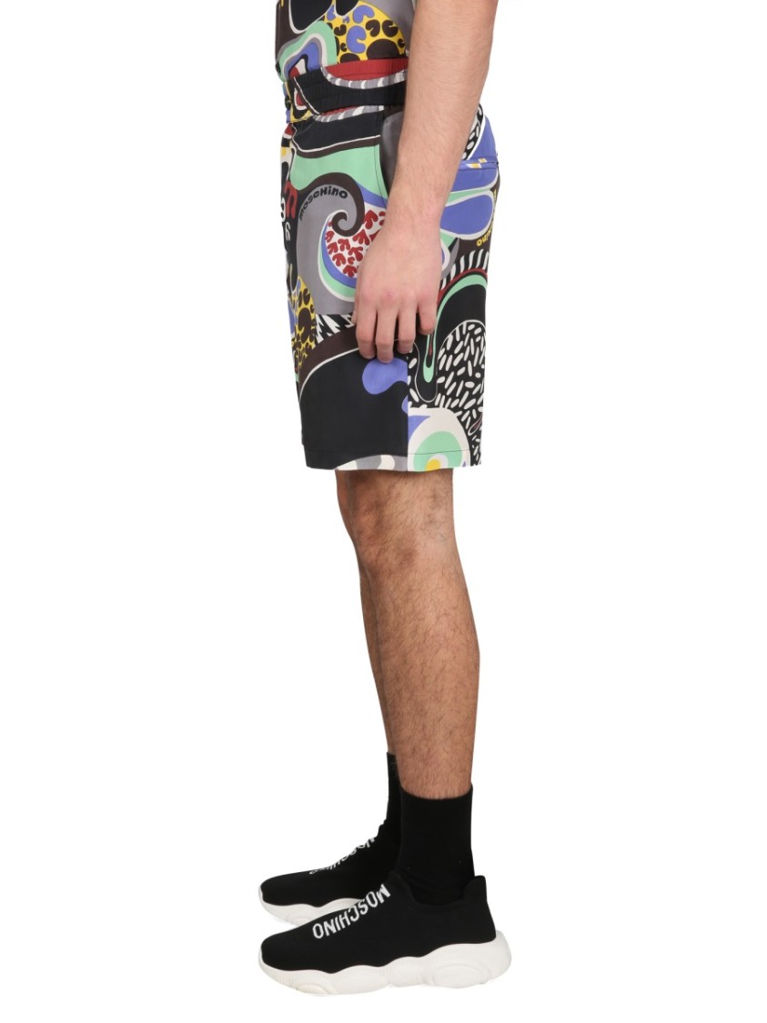 Moschino Psychedelic Print Bermuda Shorts Divers