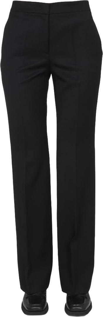 Moschino Wool Grain De Poudre Pants Zwart