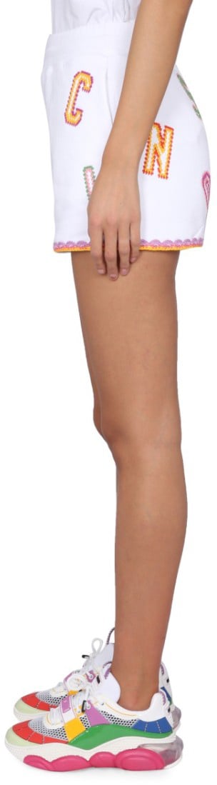 Moschino White Bermuda Shorts Wit