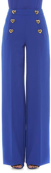 Moschino Moschino Pantaloni Blu Elettrico Blauw