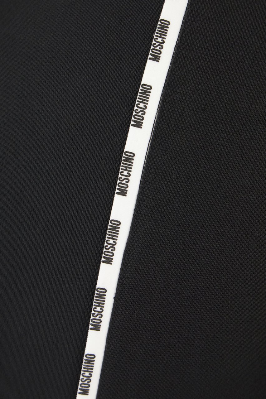 Moschino Black stretch nylon leggings Zwart