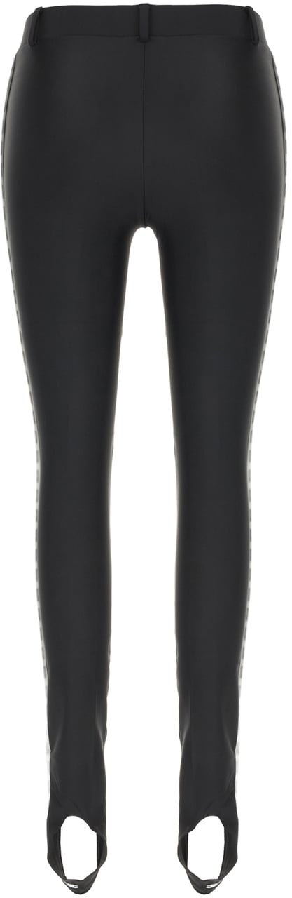 Moschino Black stretch nylon leggings Zwart