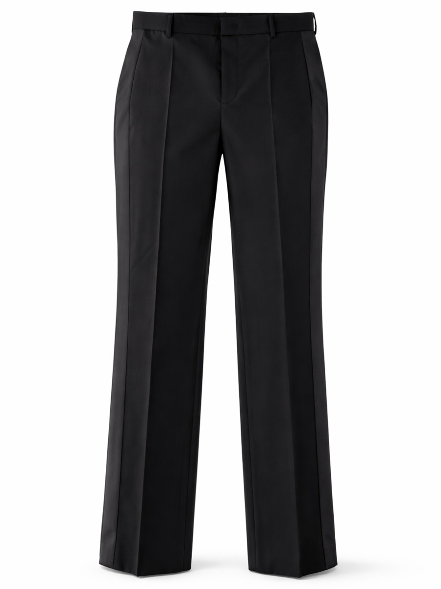 Moschino Virgin Wool Sharp Creases Pants Zwart