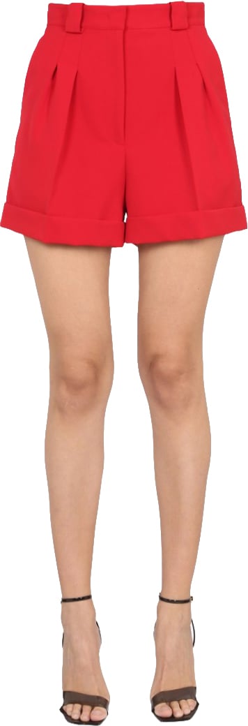 Moschino High-Waisted Tailored Shorts With Side Pockets Rood