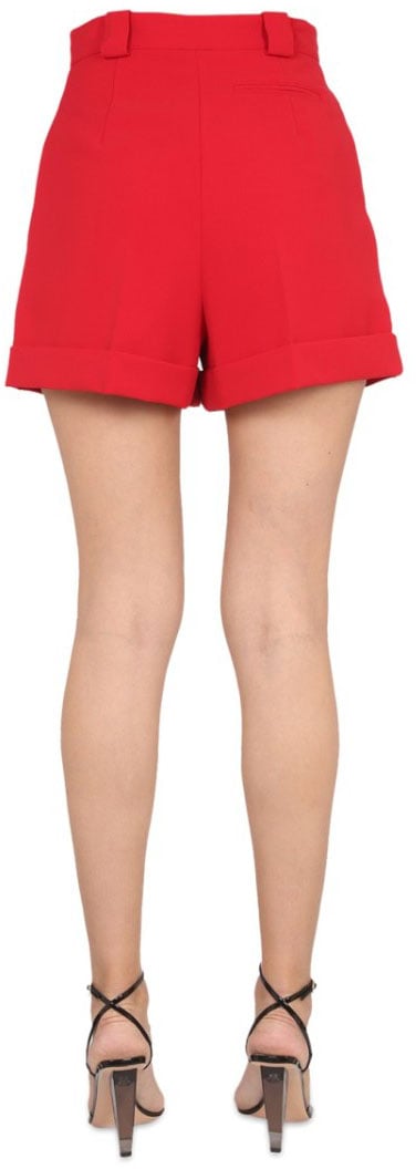 Moschino High-Waisted Tailored Shorts With Side Pockets Rood
