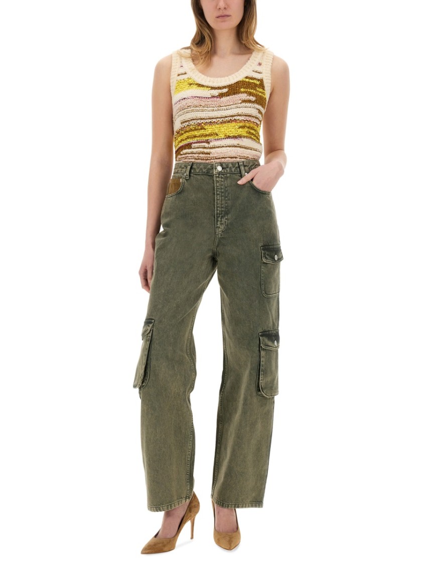 Moschino Wide Fit Cargo Jeans Groen