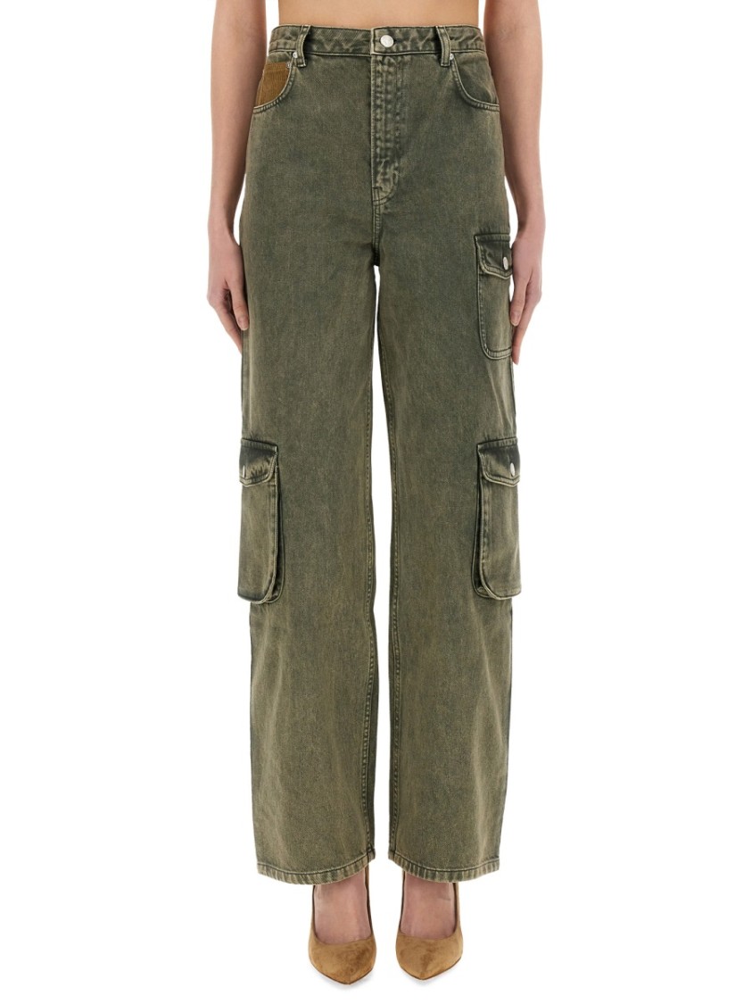 Moschino Wide Fit Cargo Jeans Groen